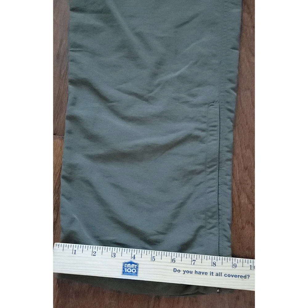 The North Face Forest Green‎ Convertible Nylon Cargo Hiking Pants Sz 35x32